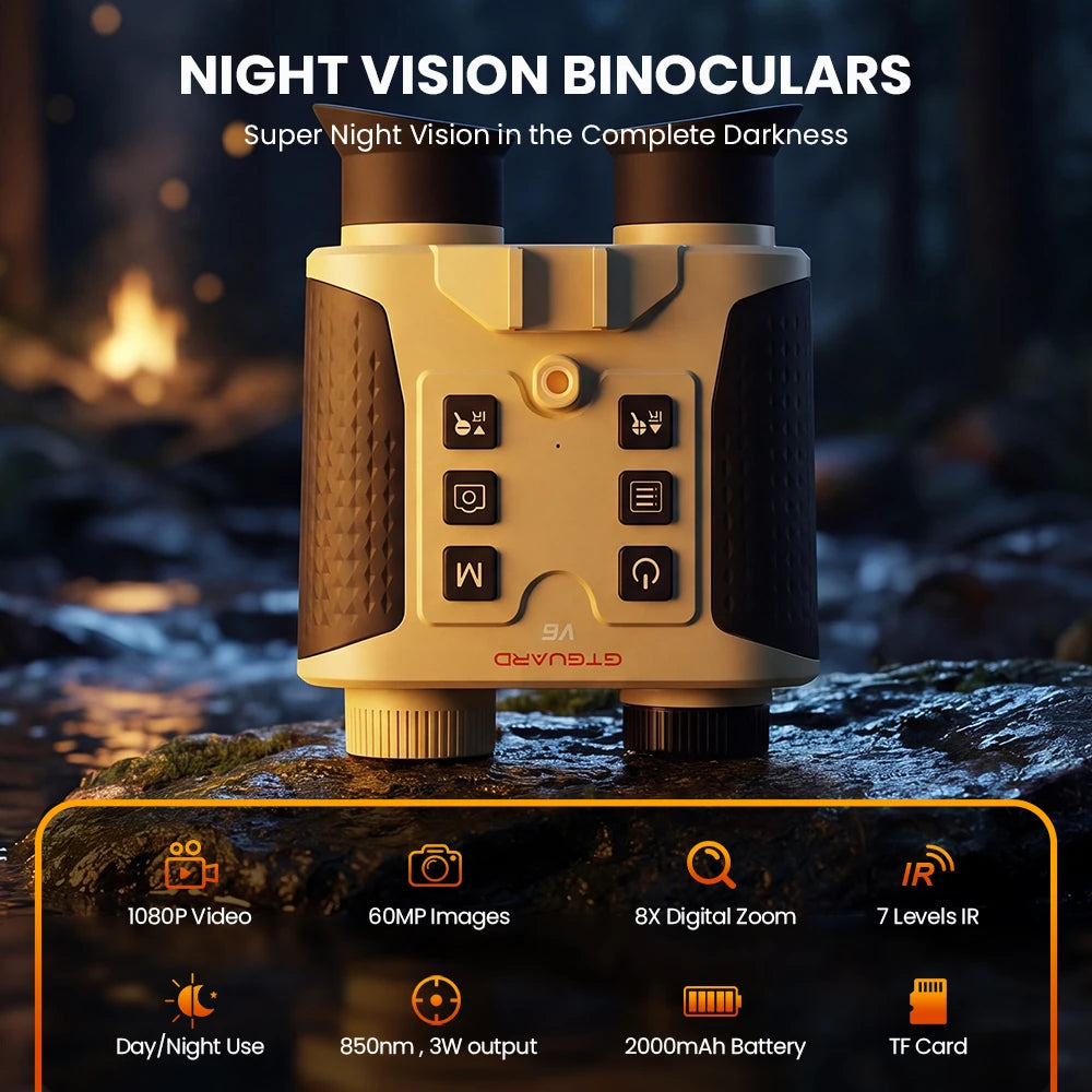 GTMEDIA 4K Night Vision Binoculars With 8X Digital Zoom