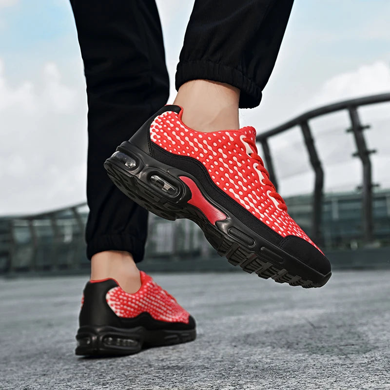 Men's Cushioning Running Shoes EVA Midsole for Shock Absorption Lightweight & Breathable Mesh Sports Sneakers Gym and Walking