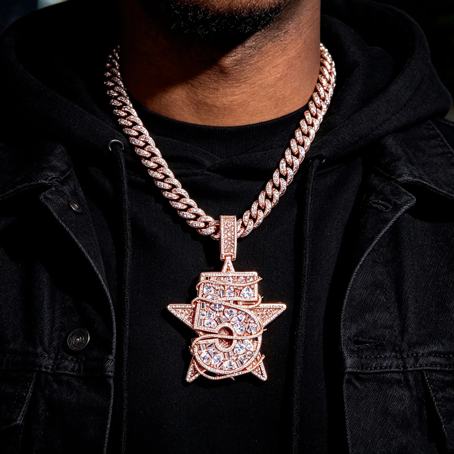 Lyee Cyee Hip Hop Star Number Five Pendant Jewelry