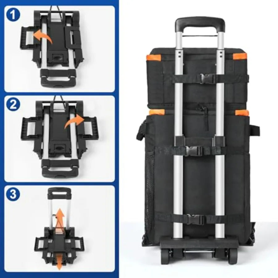 Tailgating Rolling Cooler Bag 72 Can Capacity With Wheels