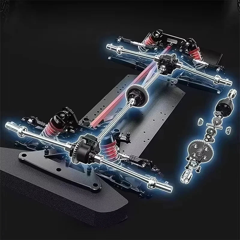 Jyscend Brushless 1 By 7 RC Car 4WD High Speed Drift Remote Control Vehicle for Enthusiasts and Gifts