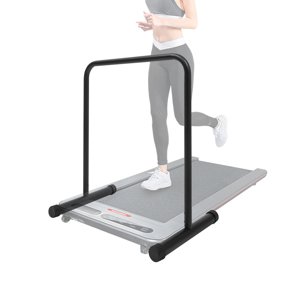 Adjustable Gym Safety Handrail 31.4-37.4in, Home Office & Gym Safety Handrail Stand with Anti-Slip Rubber for Treadmill