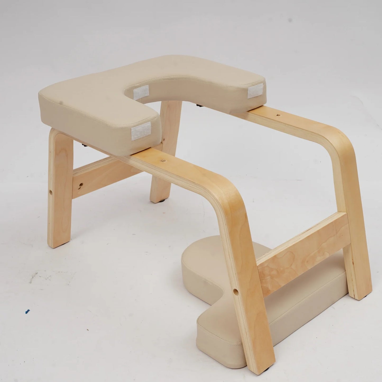 Wooden Yoga Inversion Bench With Padded Cushion And Stable Frame