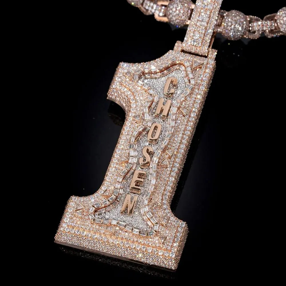 Lyee Cyee Iced Out Chosen Pendant Necklace With Zircon Men