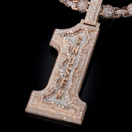Lyee Cyee Iced Out Chosen Pendant Necklace With Zircon Men