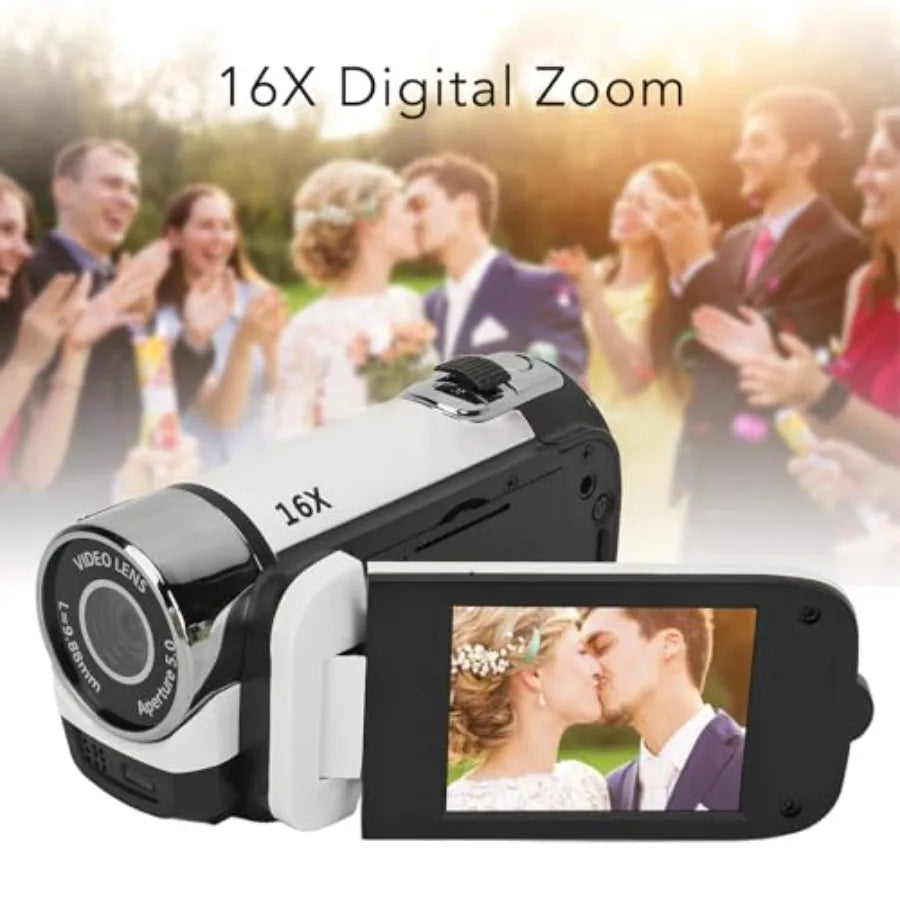 1080P Video Camcorder With 16MP Sensor And 16x Zoom