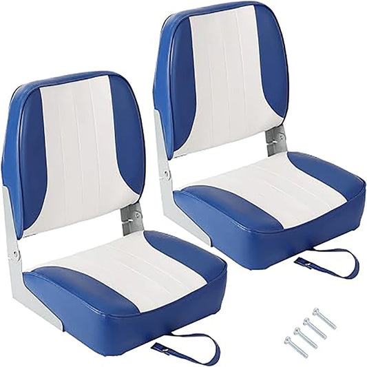 Boat Seats Low Back 2 Pack With Stainless Steel Screws Included Fold Down Chair For Fishing Boats Easy Install
