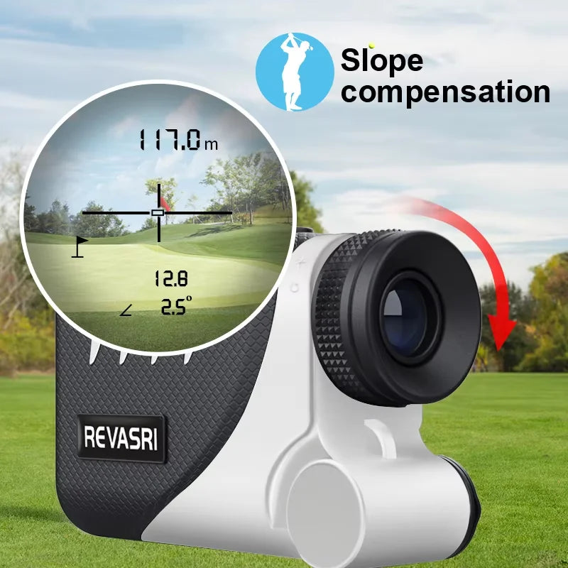 Revasri Slope Compensated Golf Laser Rangefinder For Outdoor Hunting