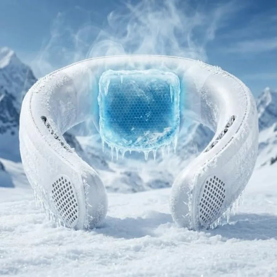 Neck Air Conditioner With Semiconductor Cooling Plate Wearable Neck Fan
