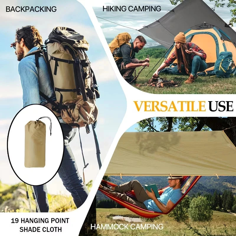 Outdoor Waterproof Heavy Duty Survival Tarp Sun Shelter Canopy Backpacking