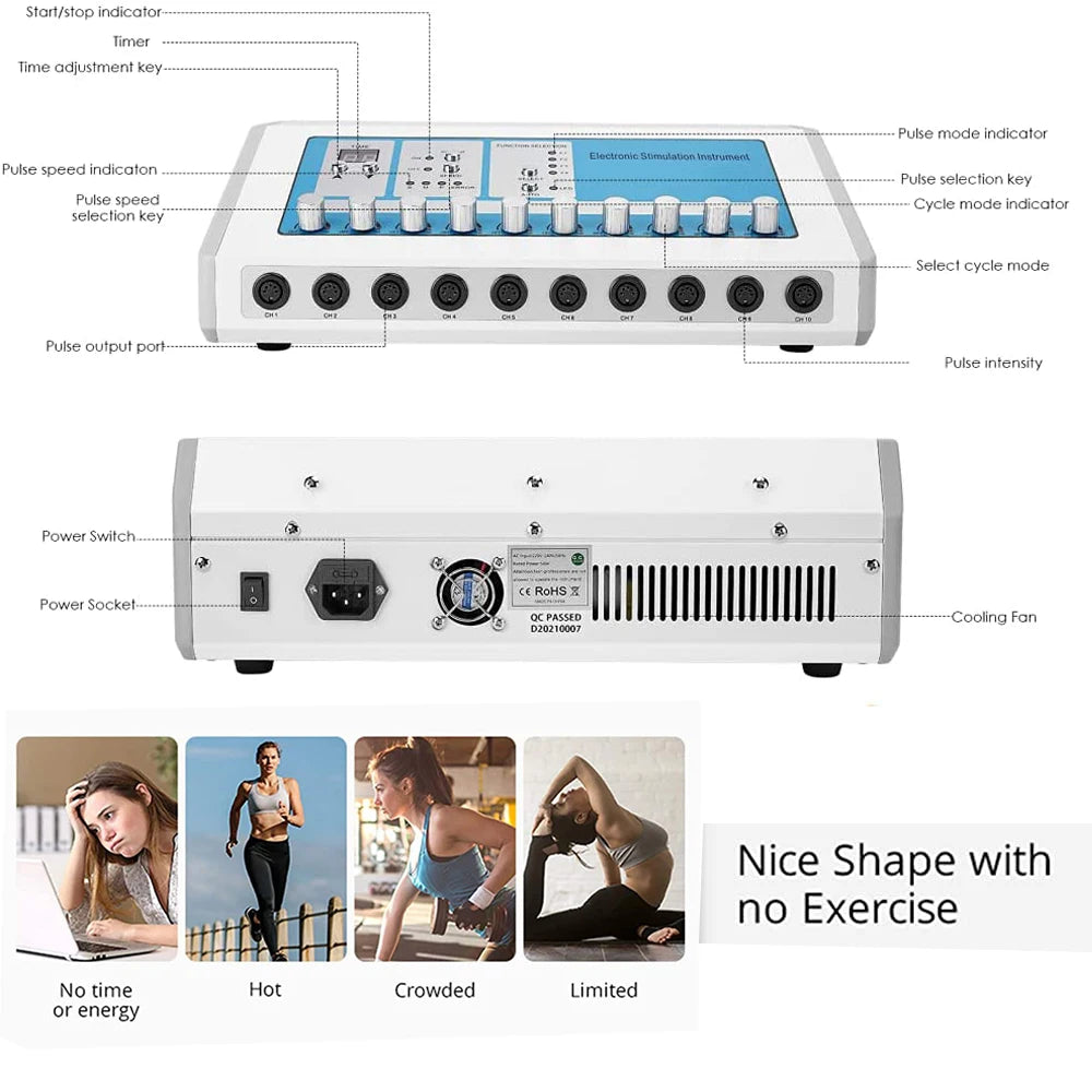AOKO EMS Electric Muscle Stimulator Massager For Body Conditioning