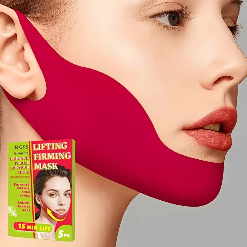 V Shaped Chin Strap Mask For Snug Facial Contour Lift
