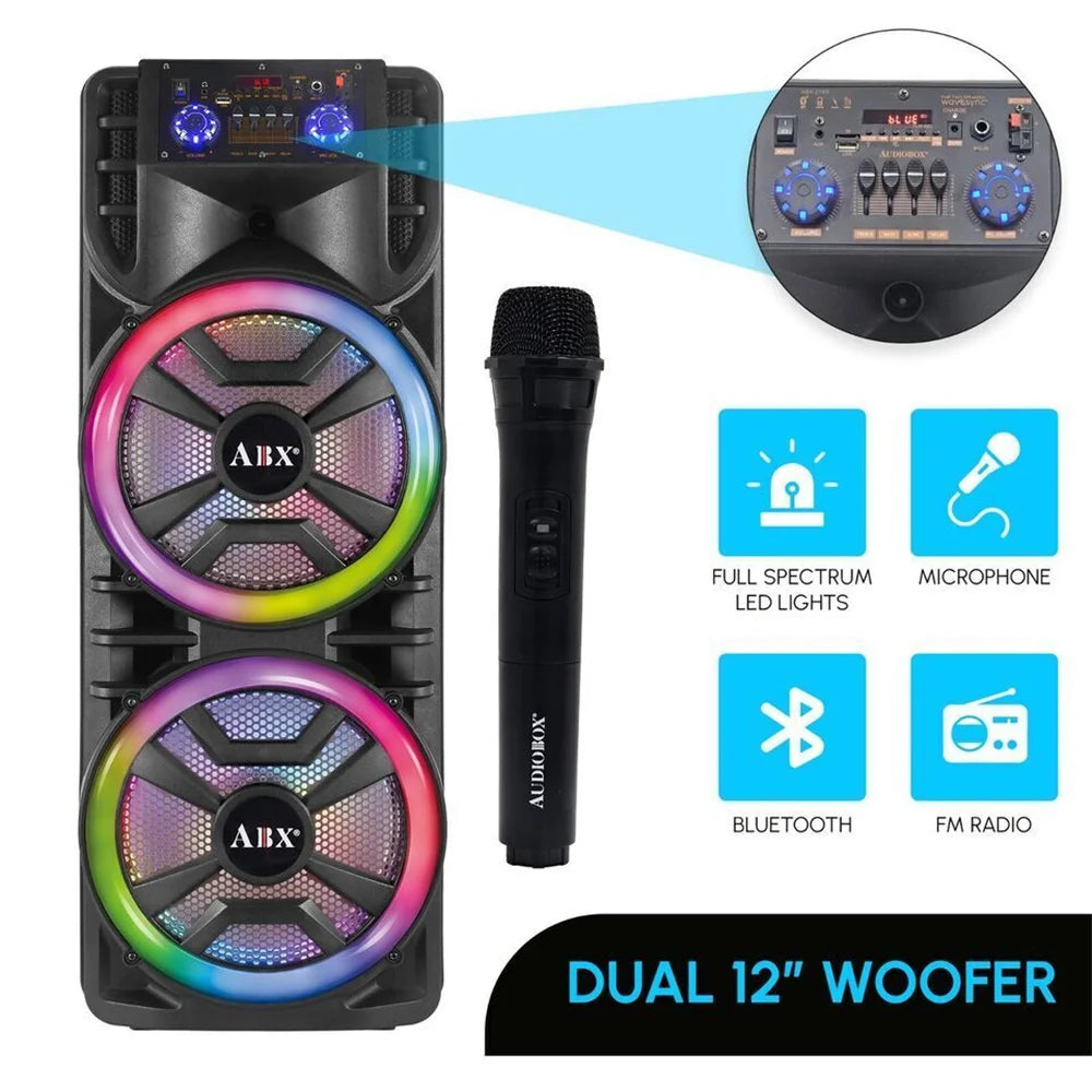 CURUK 2800W Bluetooth Karaoke Speaker With RGB Lights And Remote