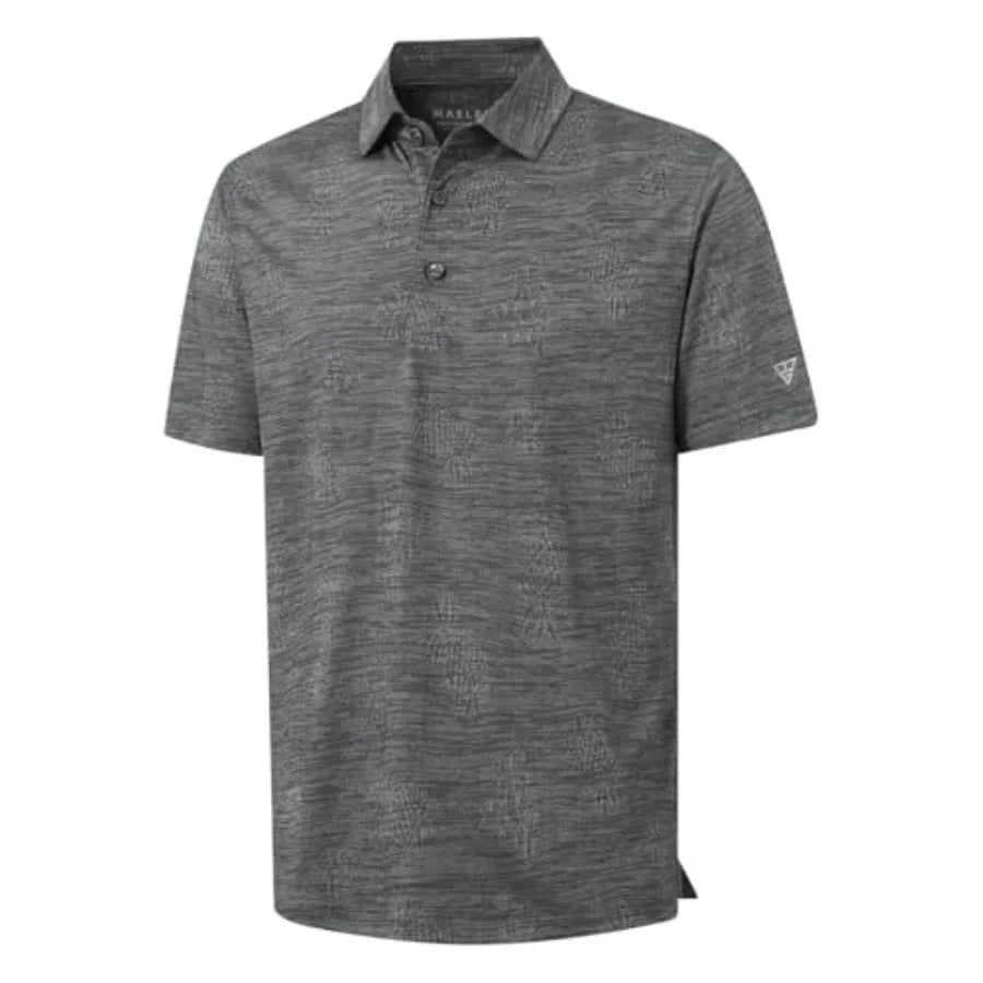 Maelreg Mens Golf Polo Shirt Moisture Wicking Performance Lightweight Jacquard 3 Button