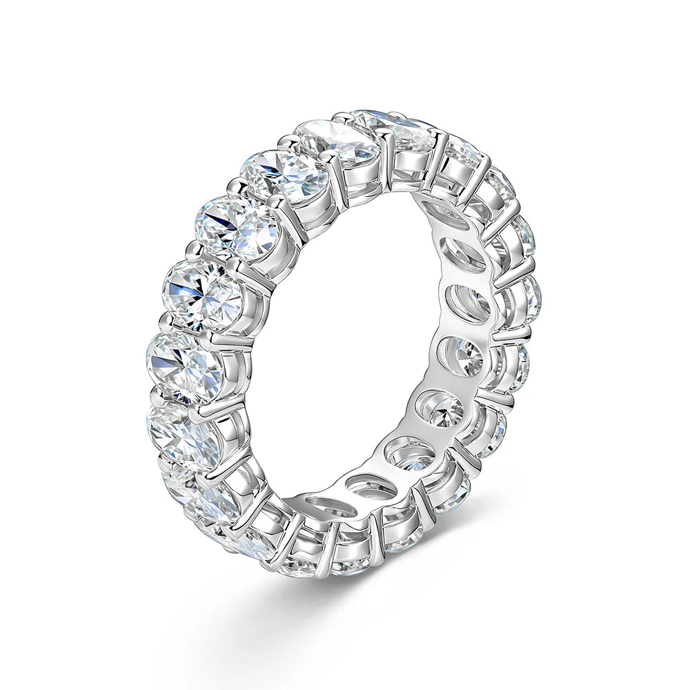 Oxtao Moissanite Eternity Ring 14K Gold Filled Wedding Band