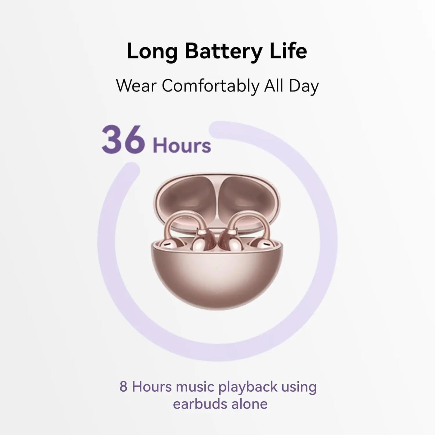 Huawei FreeClip Open Ear Wireless Headphones With 8 Hour Battery