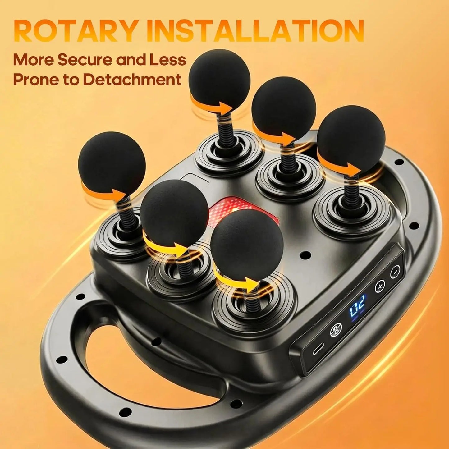 LINGTENG Deep Tissue Massage Gun With Six Heads And Modes