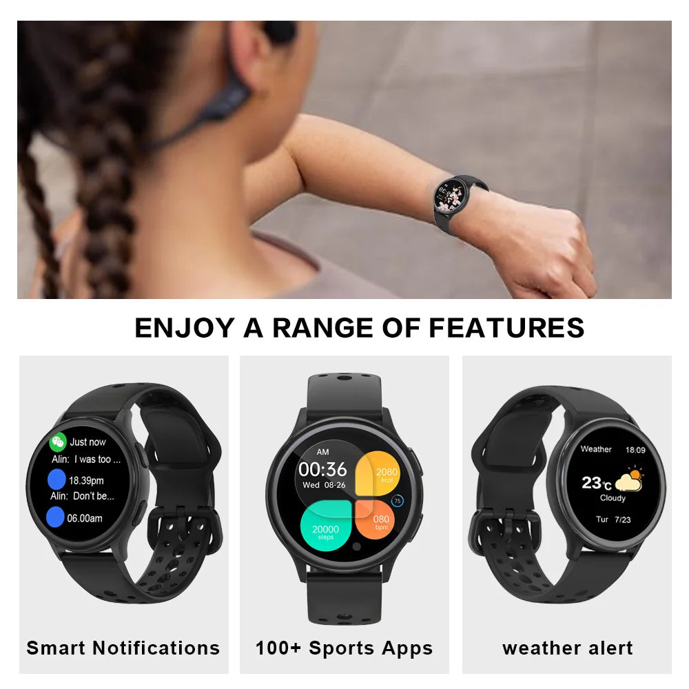Anyloop Womens Smartwatch Fitness Tracker Compatible With IPhone Android