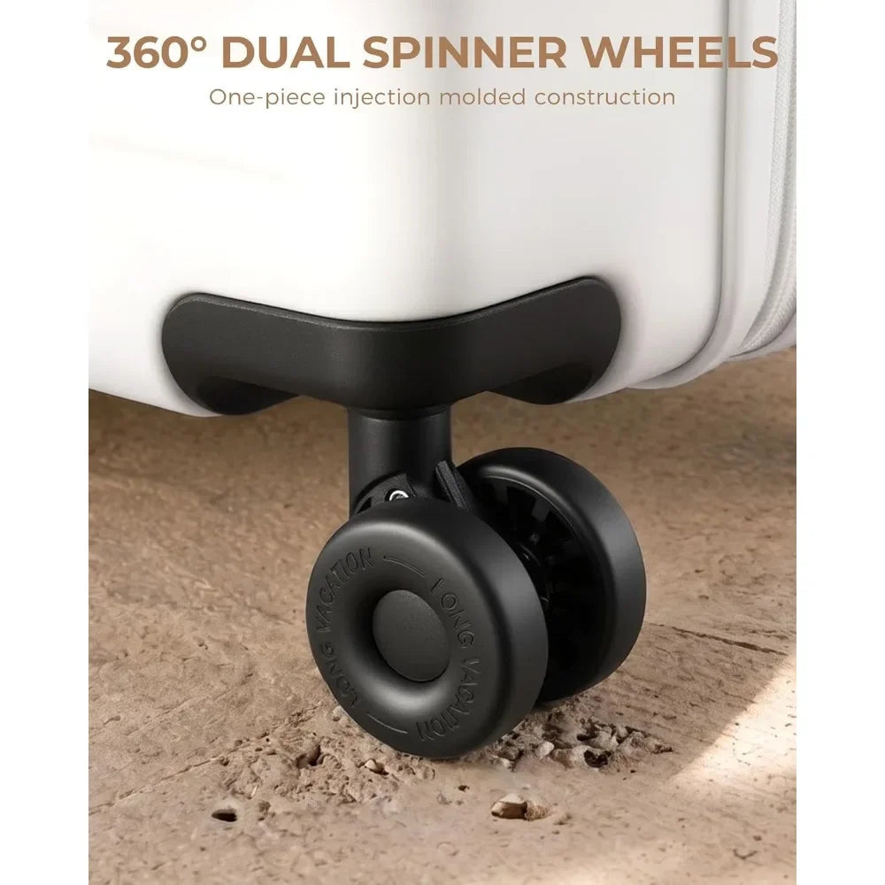 Lightweight Three Piece Luggage Set Spinner Wheels And TSA Lock