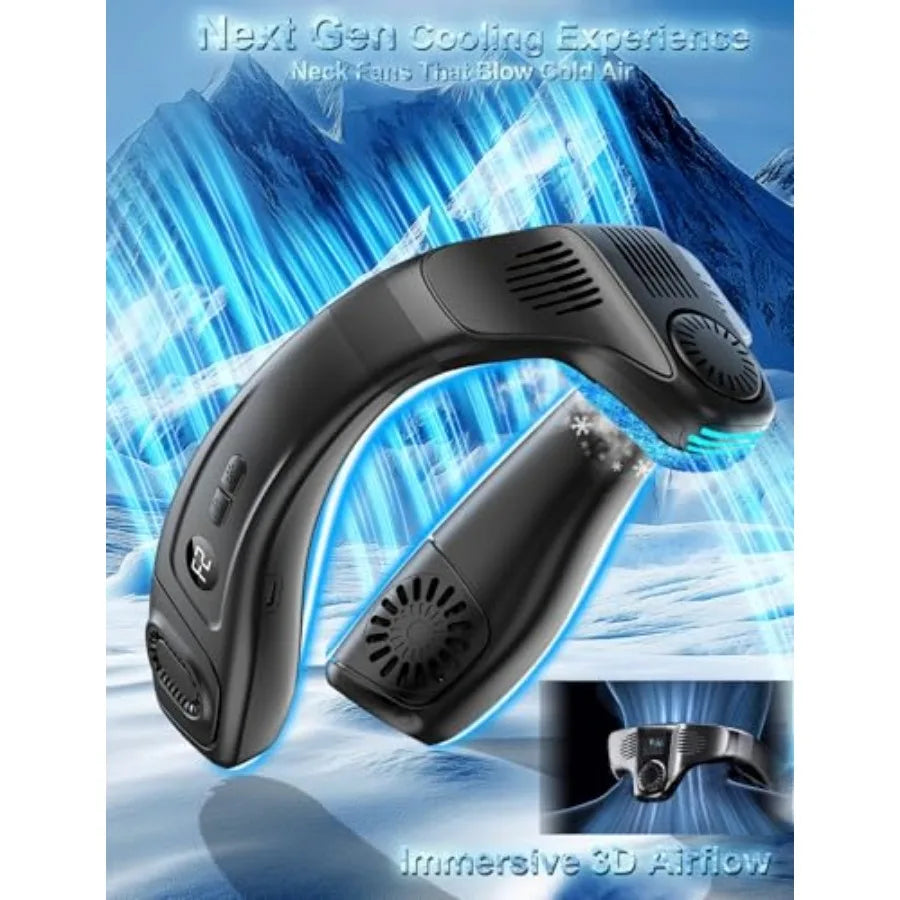 Neck Fan Air Conditioner Wearable Personal AC 360 Degree Airflow