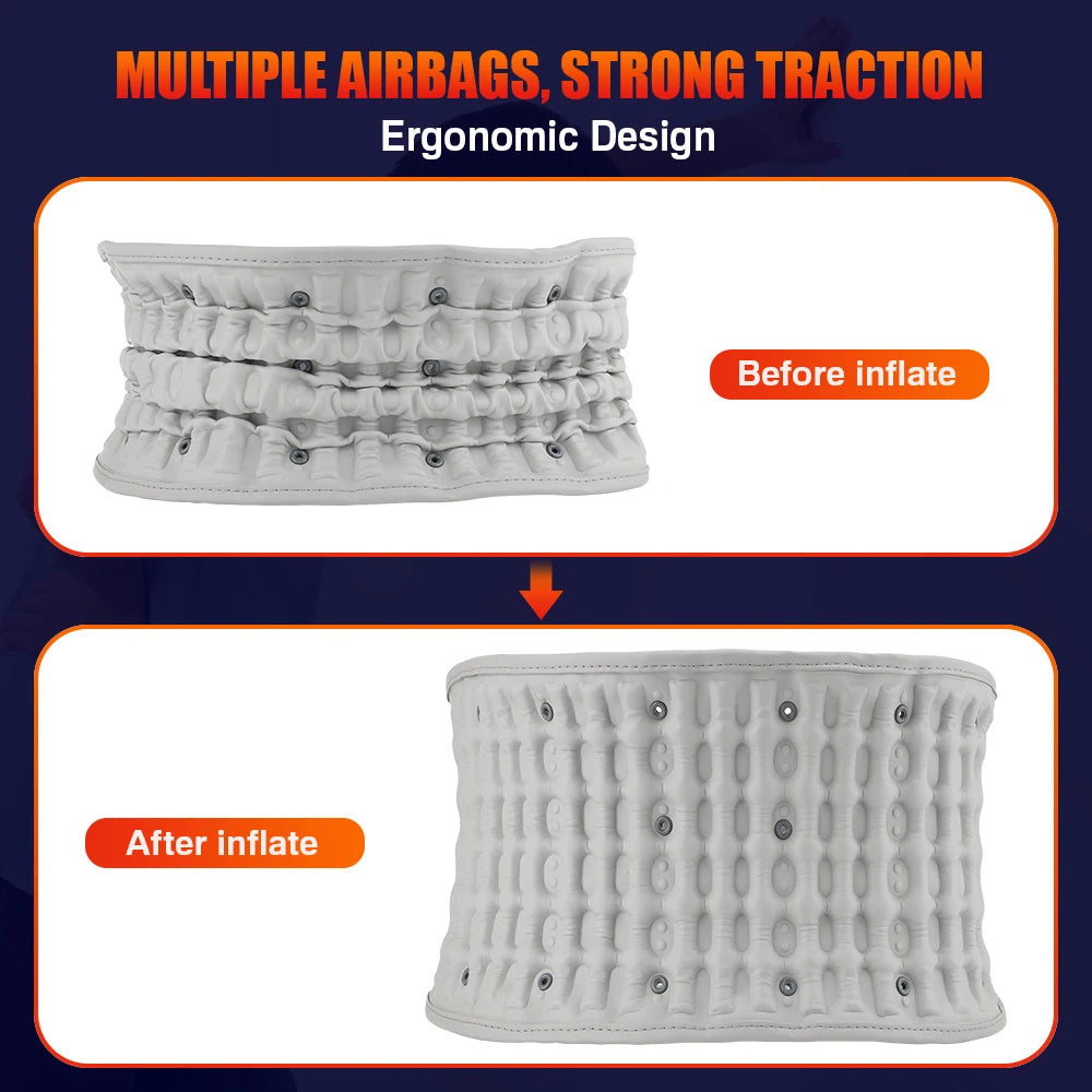 Hailicare Back Heating Belt With Airbag Heating Therapy And Inflatable Vibration Massage For Adults With Back Pain