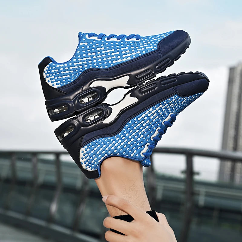 Men's Cushioning Running Shoes EVA Midsole for Shock Absorption Lightweight & Breathable Mesh Sports Sneakers Gym and Walking