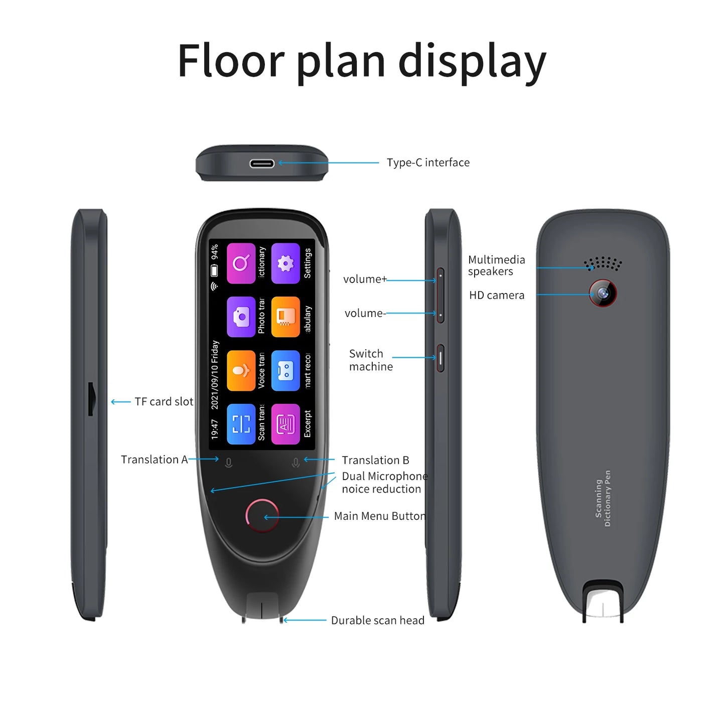 Bisofice S50 Dictionary Translation Pen Scanner Translator Device