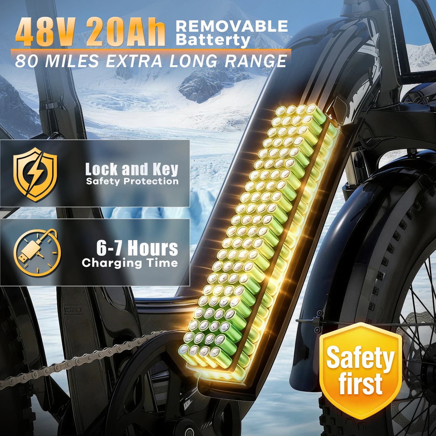 CYBERVELO EK8 Off Road Electric Bike 1000W 20Ah Battery