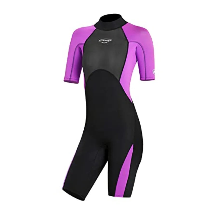 Unisex 2mm Neoprene Shorty Wetsuit For Diving Surfing Snorkeling Kayaking Thermal Protection