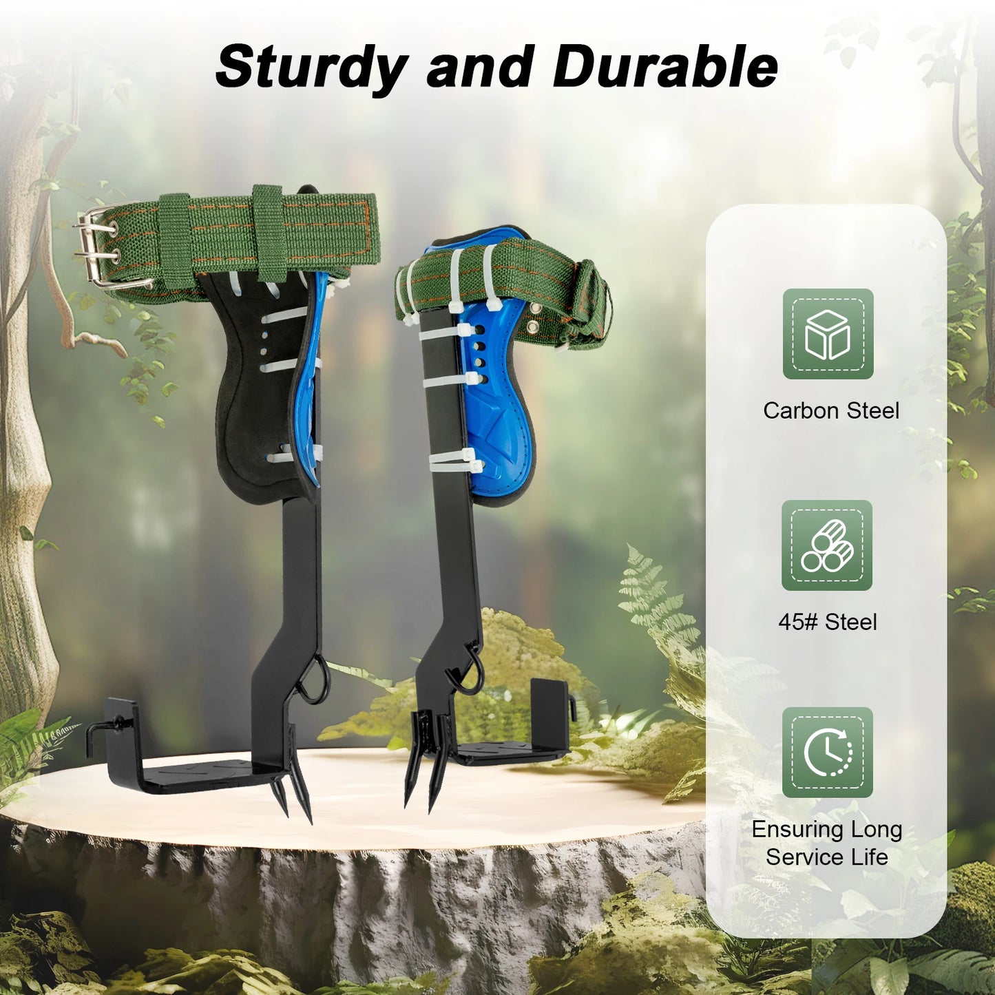 Professional Tree Climbing Spikes Kit with Safety Belt Harness