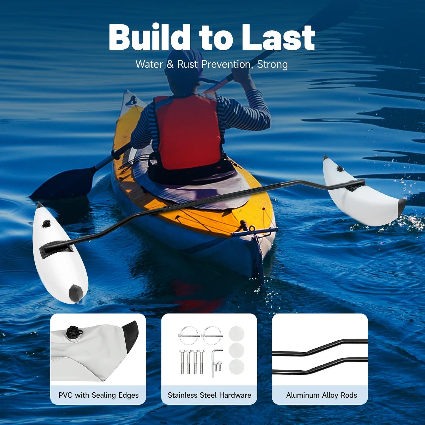 Kayak Outrigger Stabilizer Kit Anglers Seeking Stability