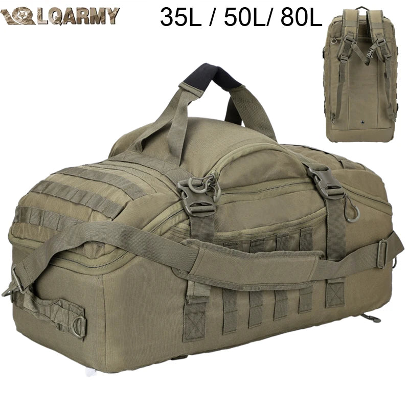 LQARMY Outdoor Tactical Backpack Molle Bag for Hiking Camping Travel