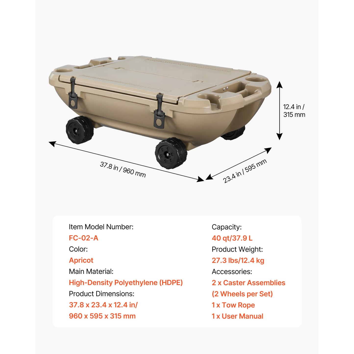 SucceBuy Floating Cooler Amphibious Ice Chest for Land and Water
