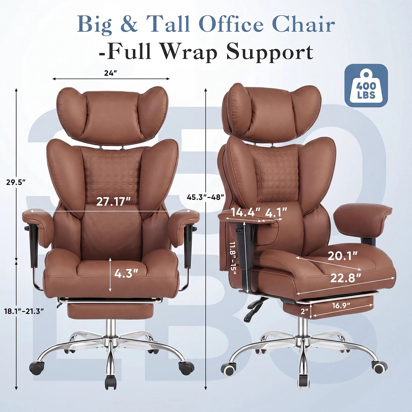 JHK Ergonomic Adjustable Armrests Gaming Chair PU Leather Office Chair