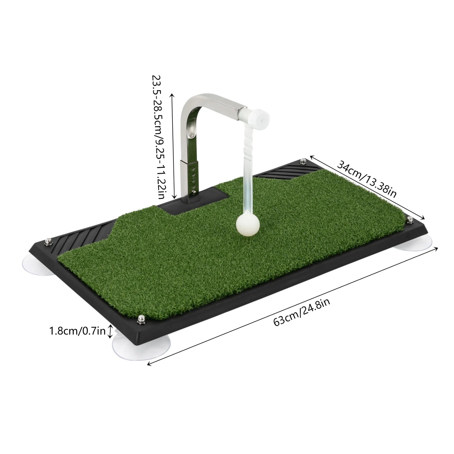 Bymaocar Golf Swing Trainer Practice Aid With 360 Degree Auto Return, 5 Height Adjustable Tee, Foldable For Golfers