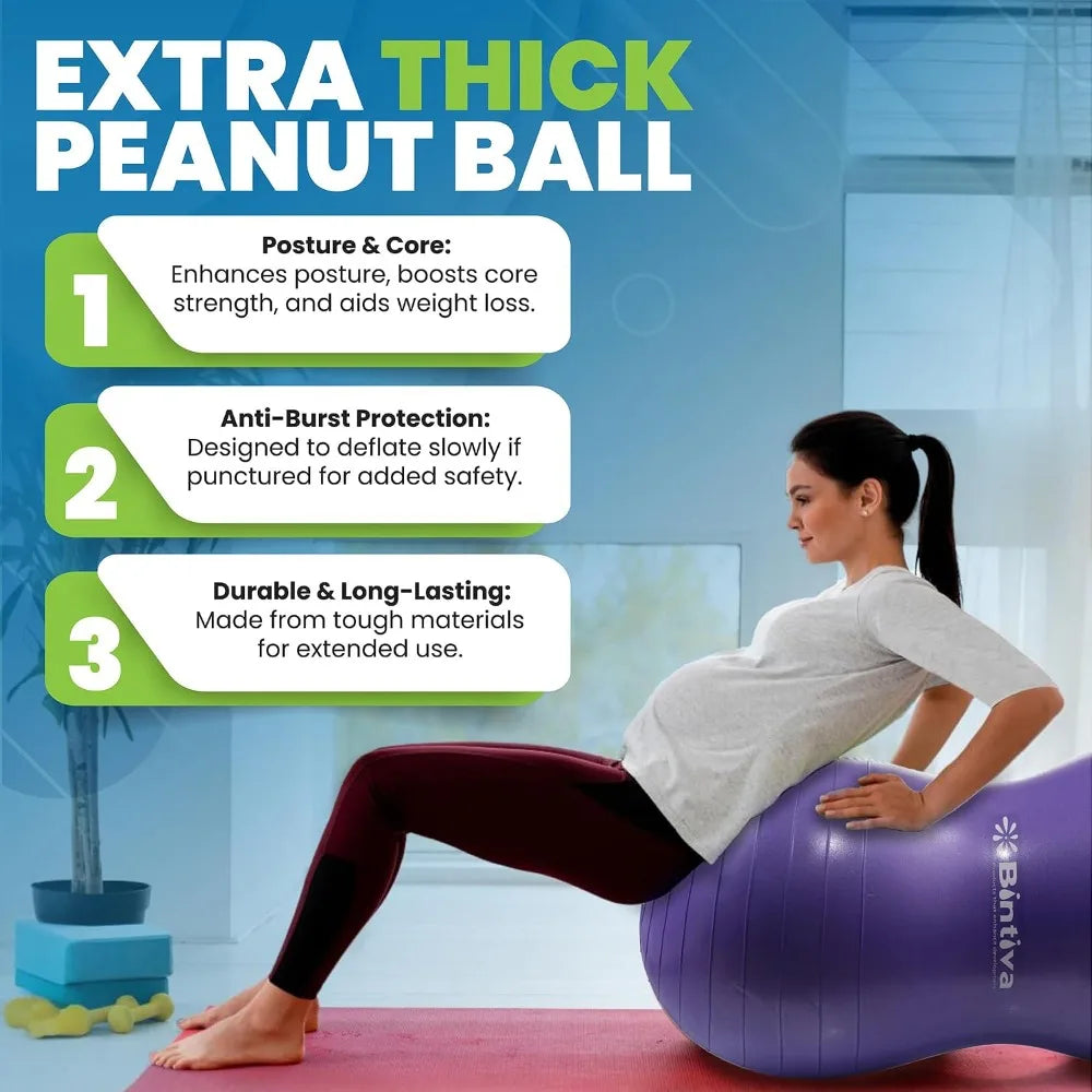 Peanut Fitness Ball For Physical Therapy Yoga And Mobility