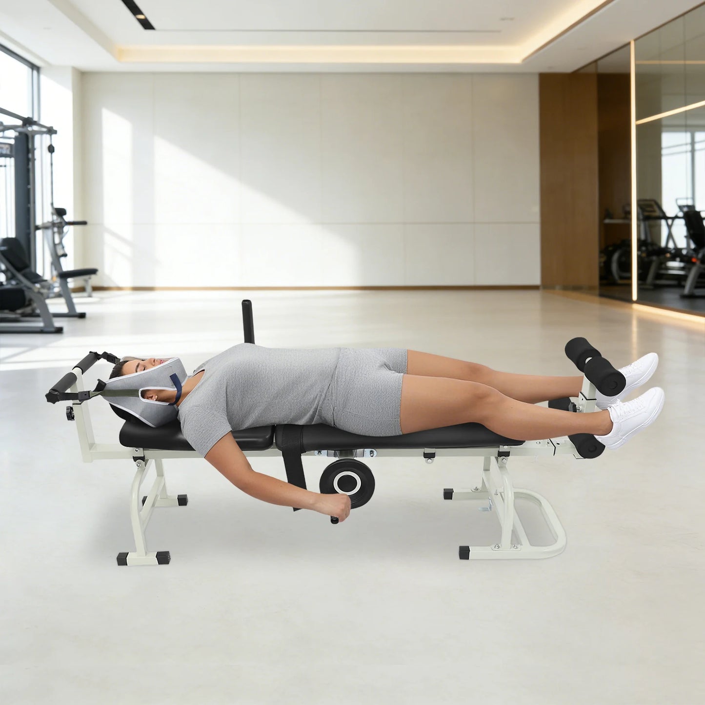 Multifunctional Back Stretch Bench For Neck And Lumbar Traction