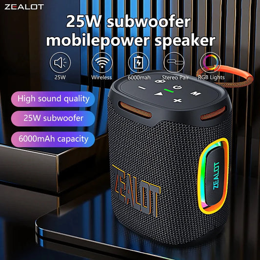 ZEALOT S122 25W Portable Wireless Speaker With Dual Pairing