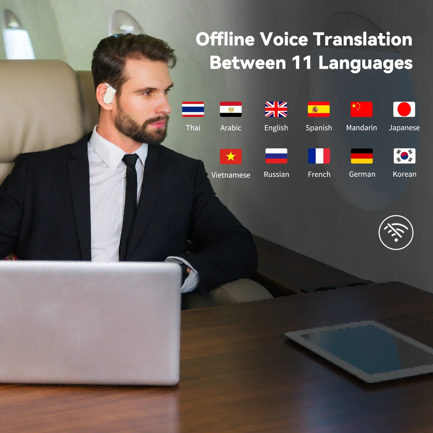 Wooask M9 Translator Earbuds Real Time Voice Translation 144 Languages