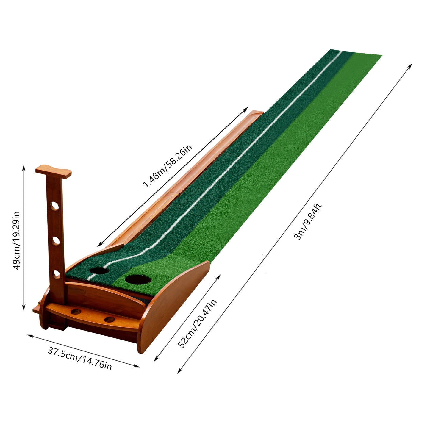 Indoor Golf Putting Green Practice Mat With Auto Ball Return For Home Golfers Training Aid Pro Level