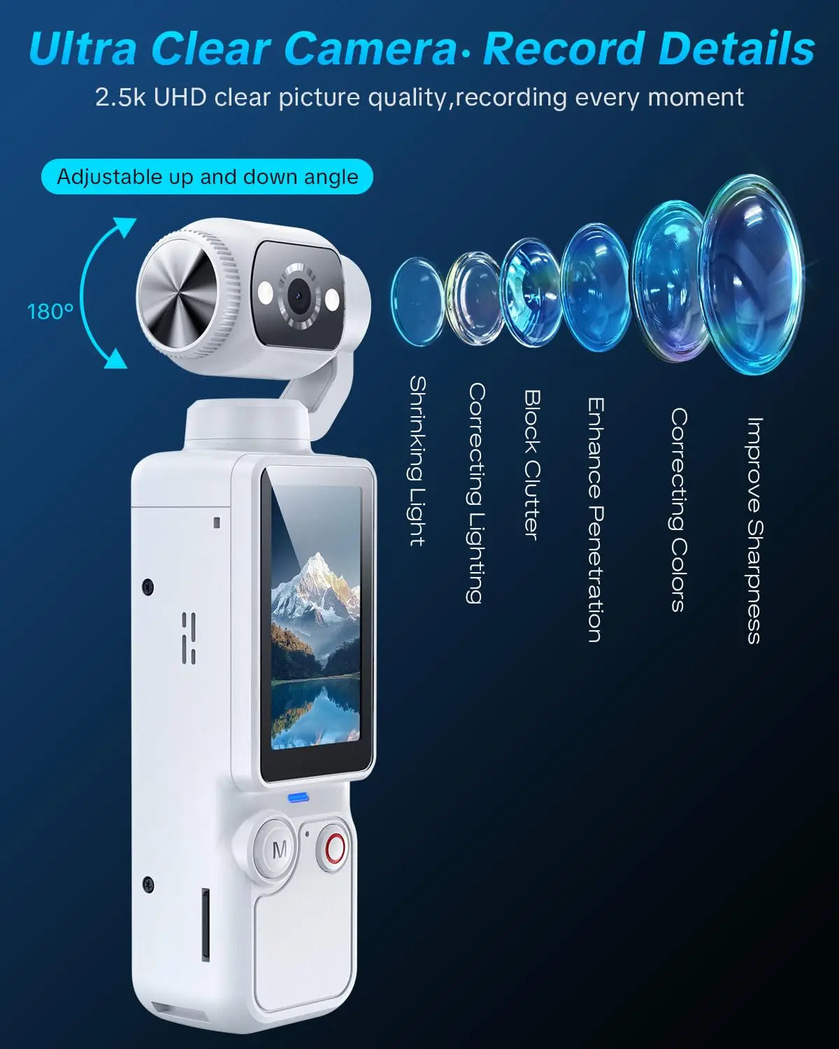 W&O Portable 1MP Camera With 4K Video And 16x Zoom