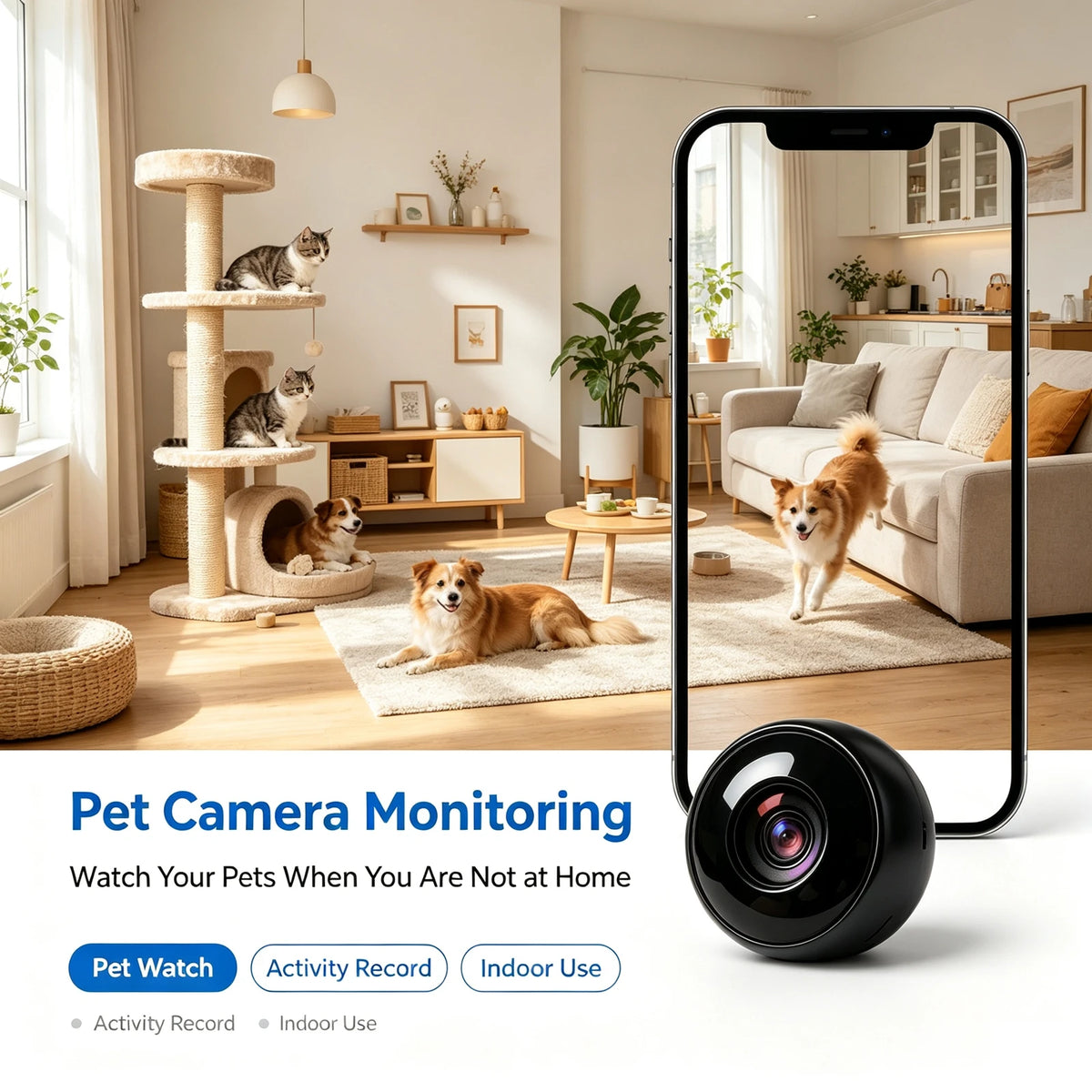 V16  GPS Portable Mini Surveillance Camera, HD Wide-angle Lens with Infrared Night Vision, Real-time Remote Viewing on Mobile Phones, Synchronized Audio and Video Recording, Suitable for Home Security, Pet Care, Baby Monitori