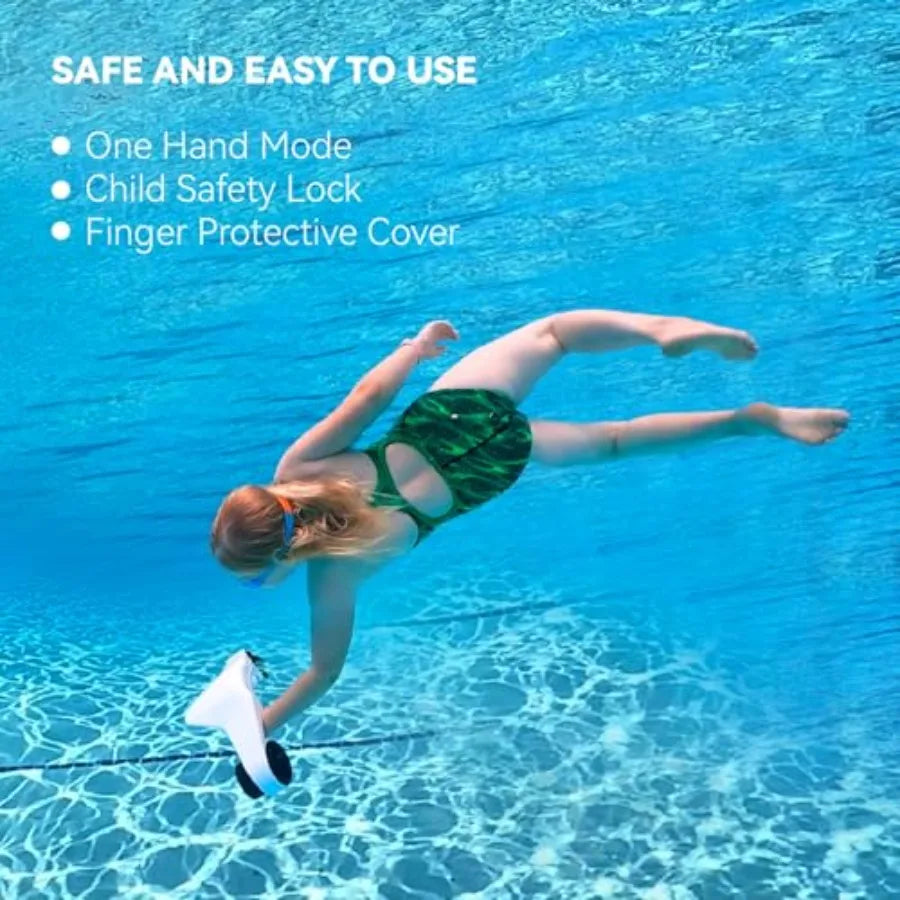 Underwater Scooter For Divers And Snorkelers Powerful Dual Motors 40M Waterproof ABS Blue