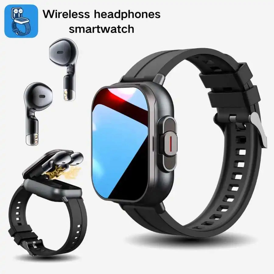 Smart Watch With Earbuds, 2-In-1 Earphones Smart Watch, Wireless Call, Music Play, NFC Unlock, Multiple Sports Mode Data Analysis, Sleep Monitoring, Smartwatch For Android And IOS