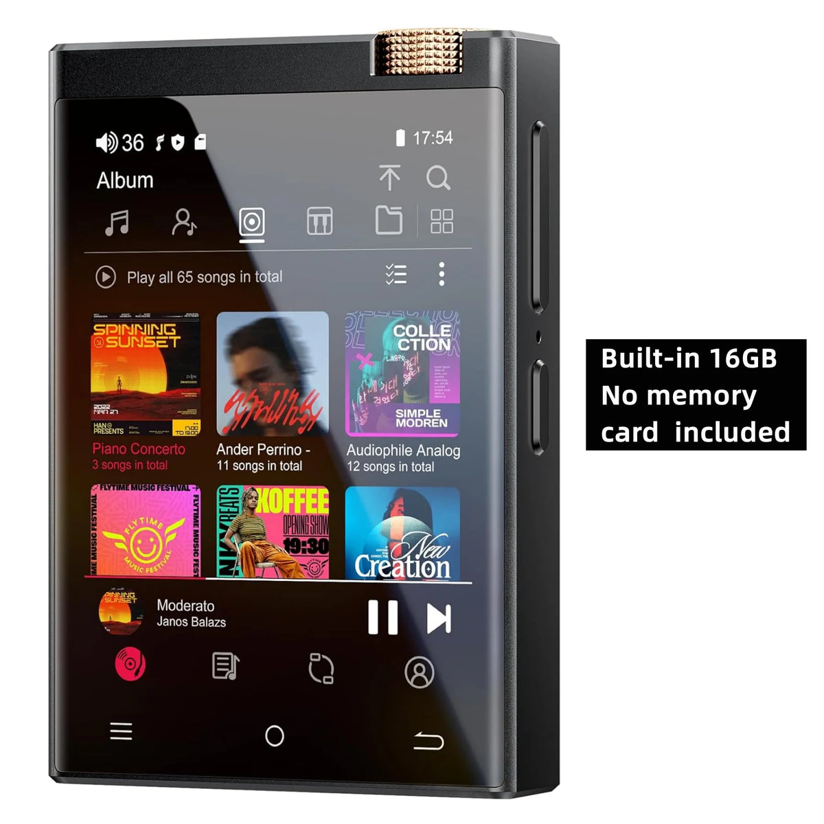 Oilsky Bluetooth MP3 Player With WiFi And Lossless DSD Audio