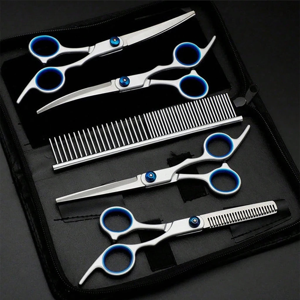 SHUYU 6 Piece Pet Grooming Scissors Set Stainless Steel