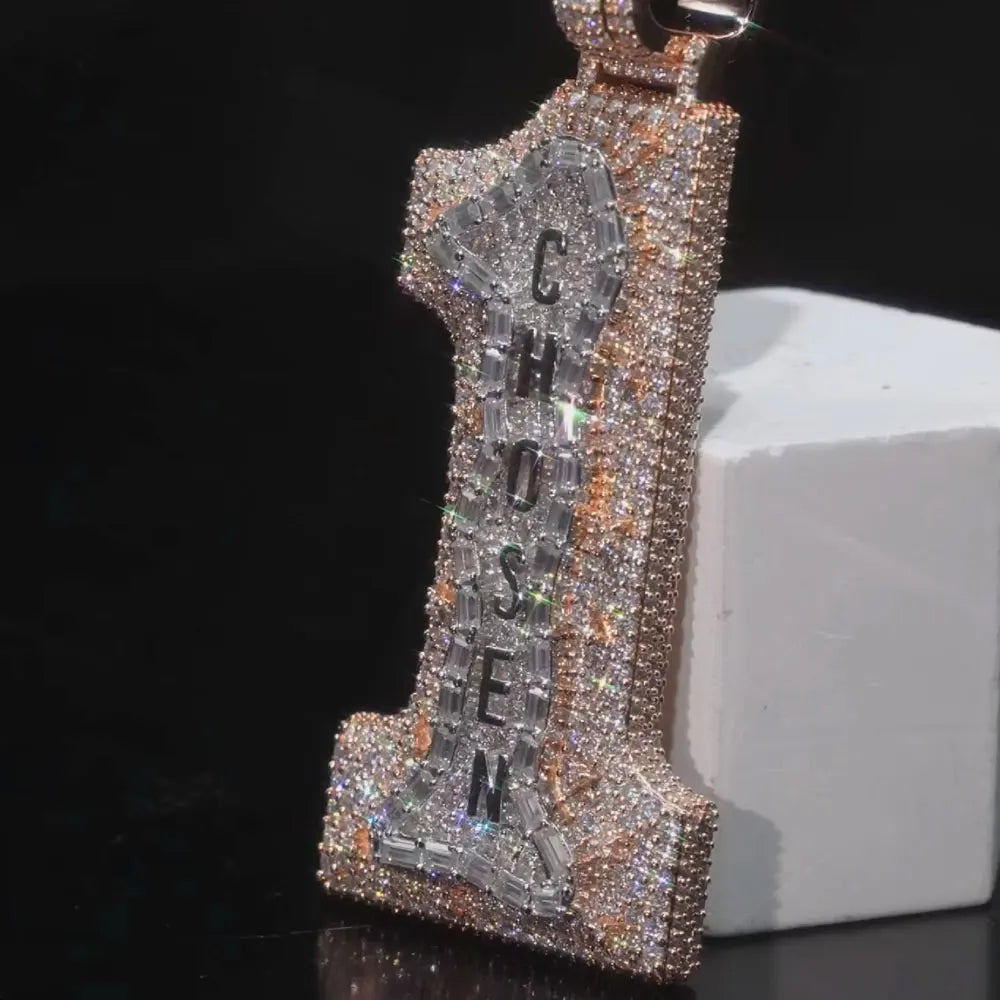 Lyee Cyee Iced Out Chosen Pendant Necklace With Zircon Men