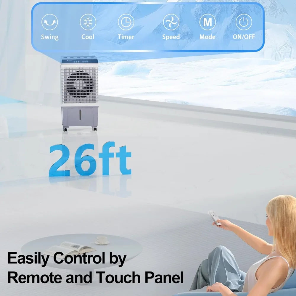 1800 CFM Swamp Cooler 3 In 1 Portable Evaporative Air Cooler For Room