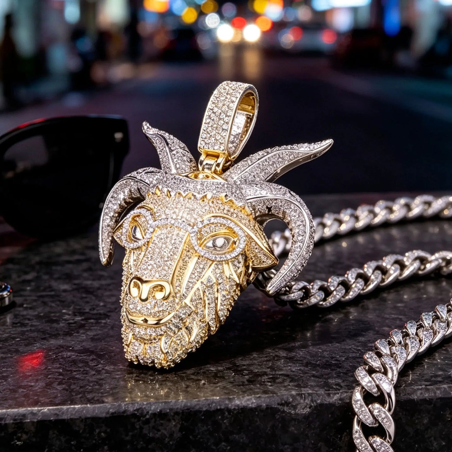 Lyee Cyee Shiny Goat Animal Fashion Pendant Charm Decorative Jewelry