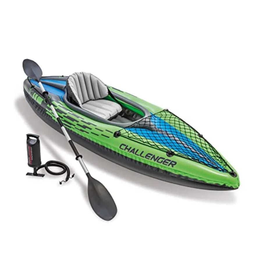 Inflatable Kayak Ultra Durable PVC For Outdoor Water Sports With Adjustable Seat Backrest Outdoor Adventurers